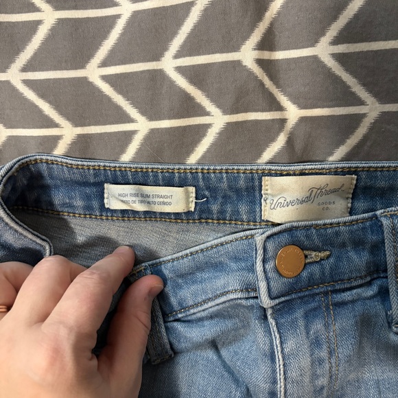 Universal Thread Light Blue Denim Jeans Slim Straight 6/28L - Picture 7 of 12
